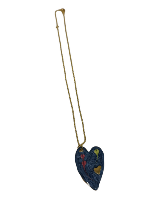 Blue heart Necklace