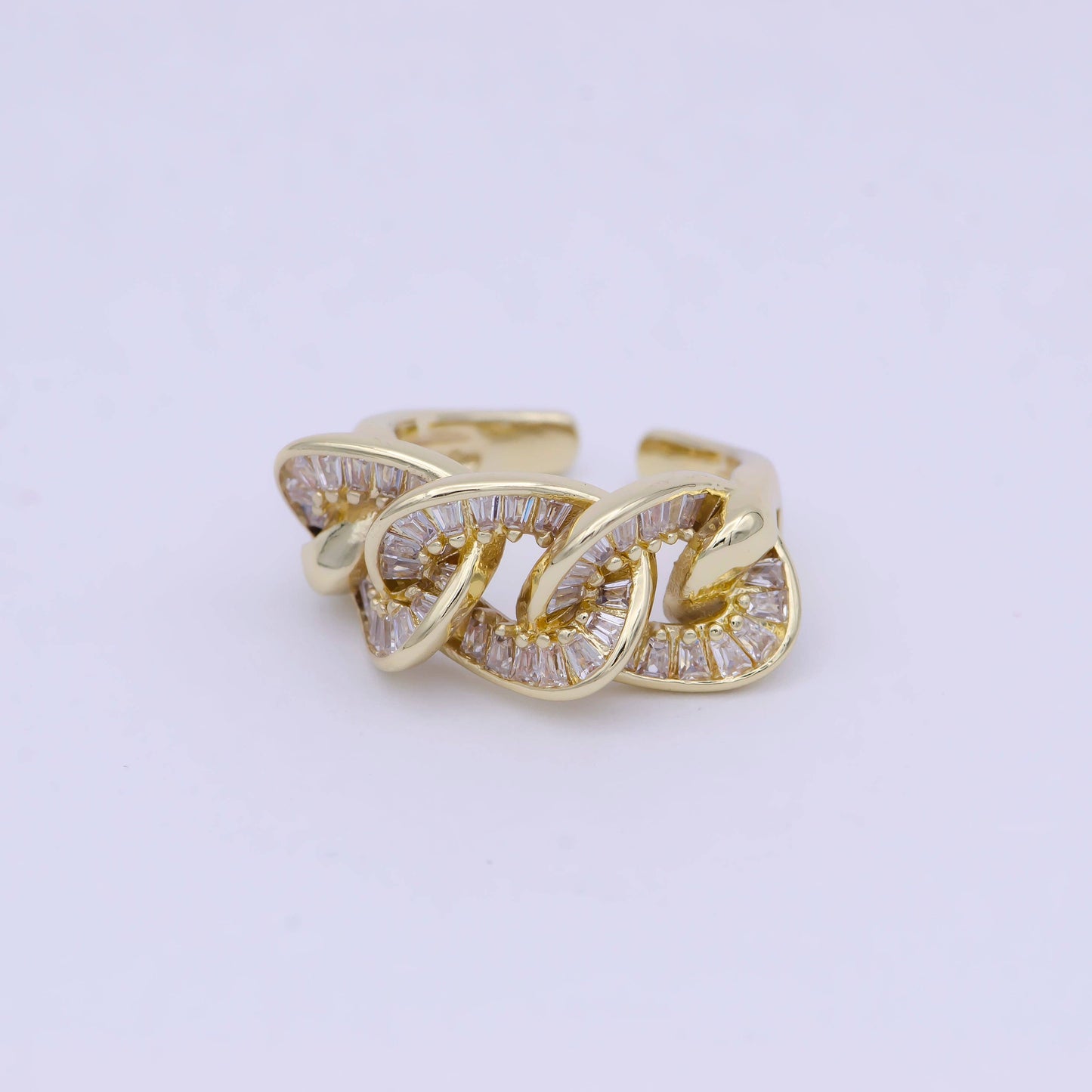 Gold Cable Link Ring