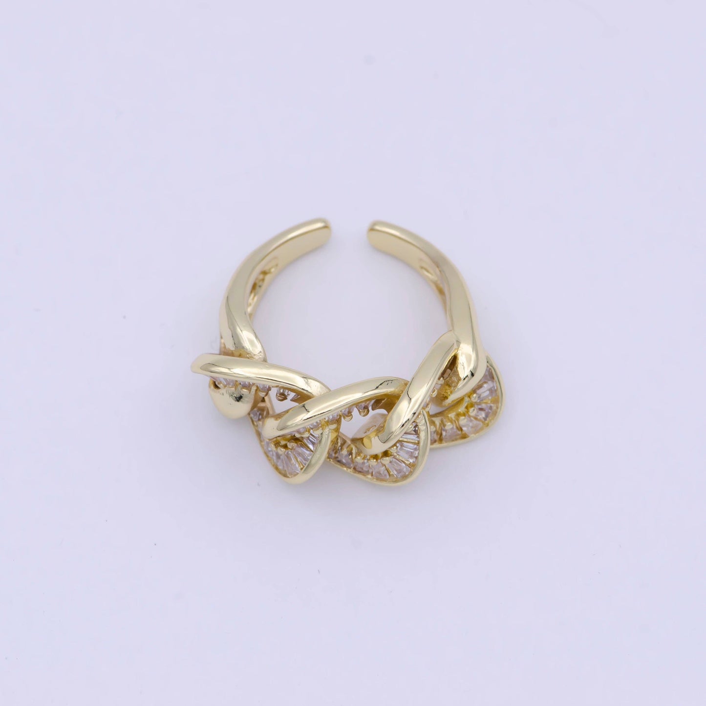 Gold Cable Link Ring