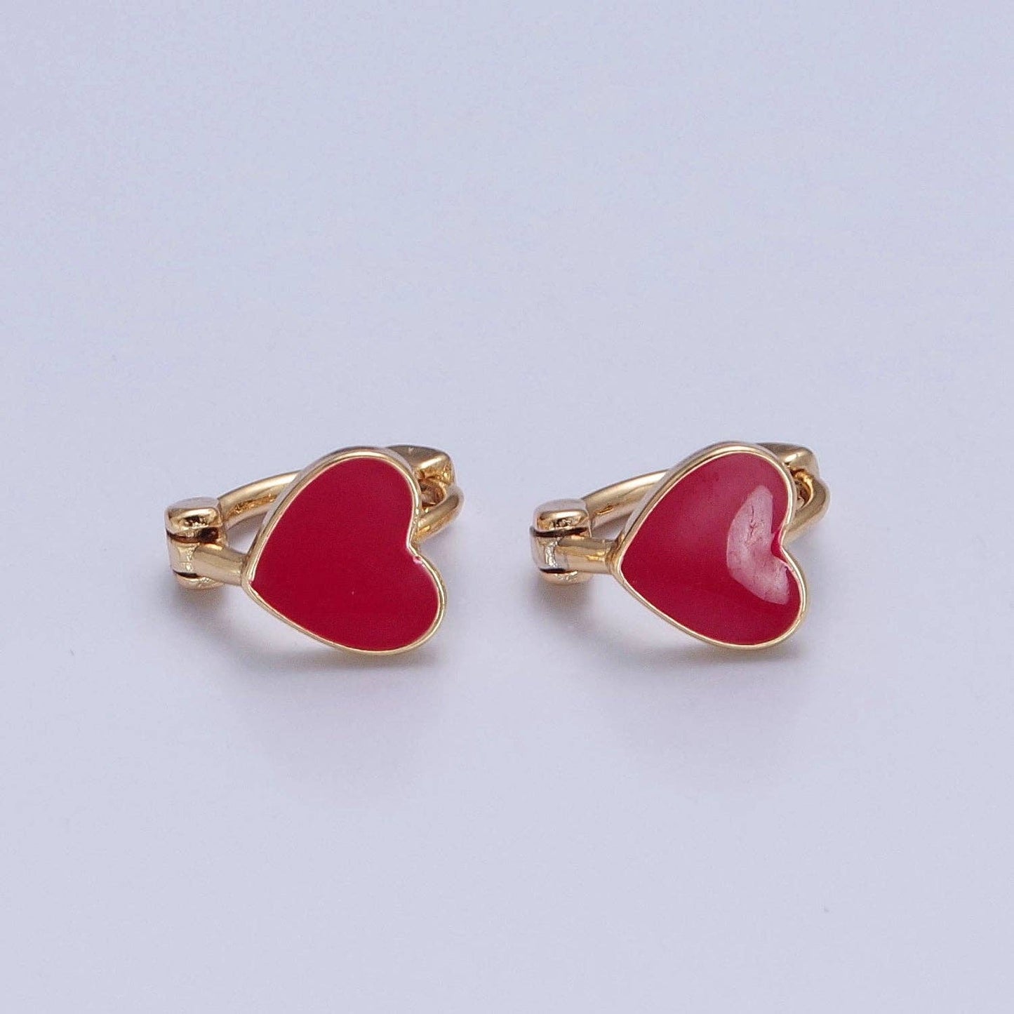 Red Heart Huggie Earring